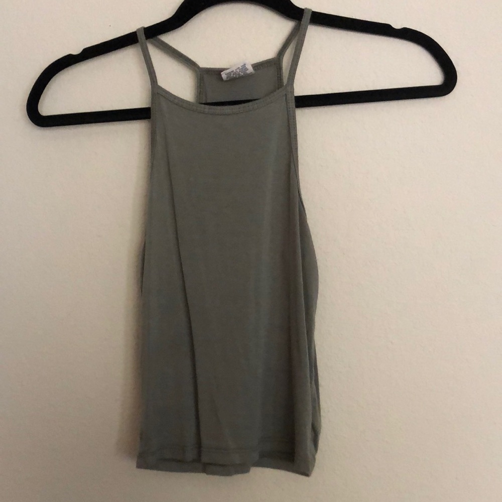 Army green tank top